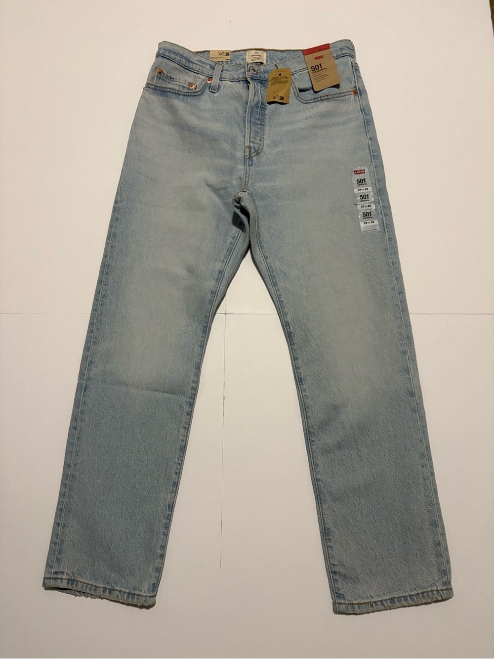 Levi’s 501 Original High Rise Straight Leg Jeans NWT Light Wash 29x28